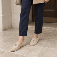 montelore-souliers Mocassins Plats En Daim