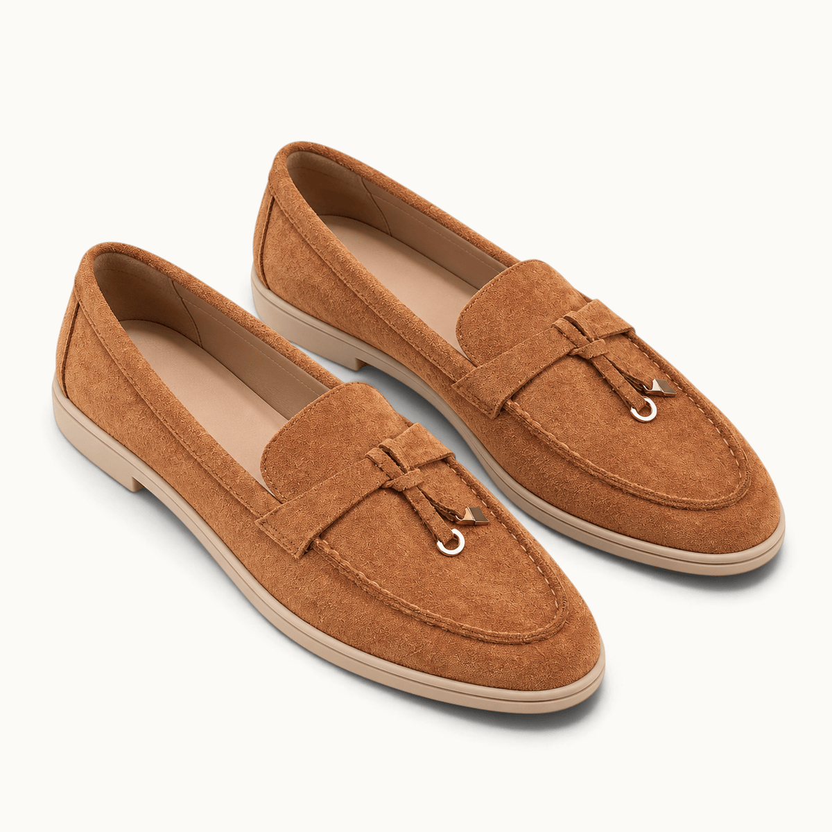 montelore-souliers Mocassins Plats En Daim
