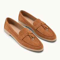 montelore-souliers Mocassins Plats En Daim