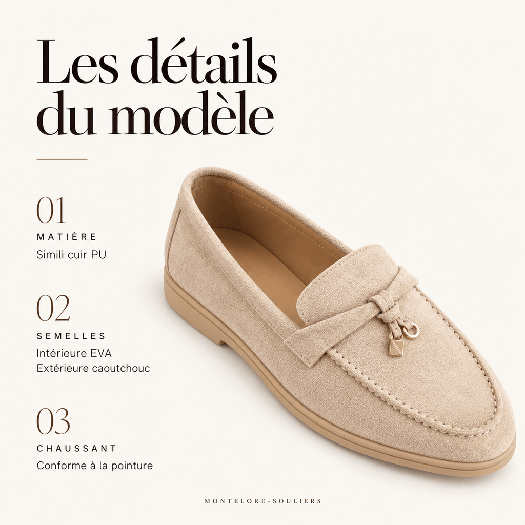 montelore-souliers Mocassins Plats En Daim