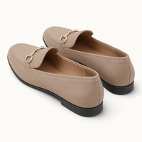 montelore-souliers Mocassins Plats En Microfibre À Boucle Métallique