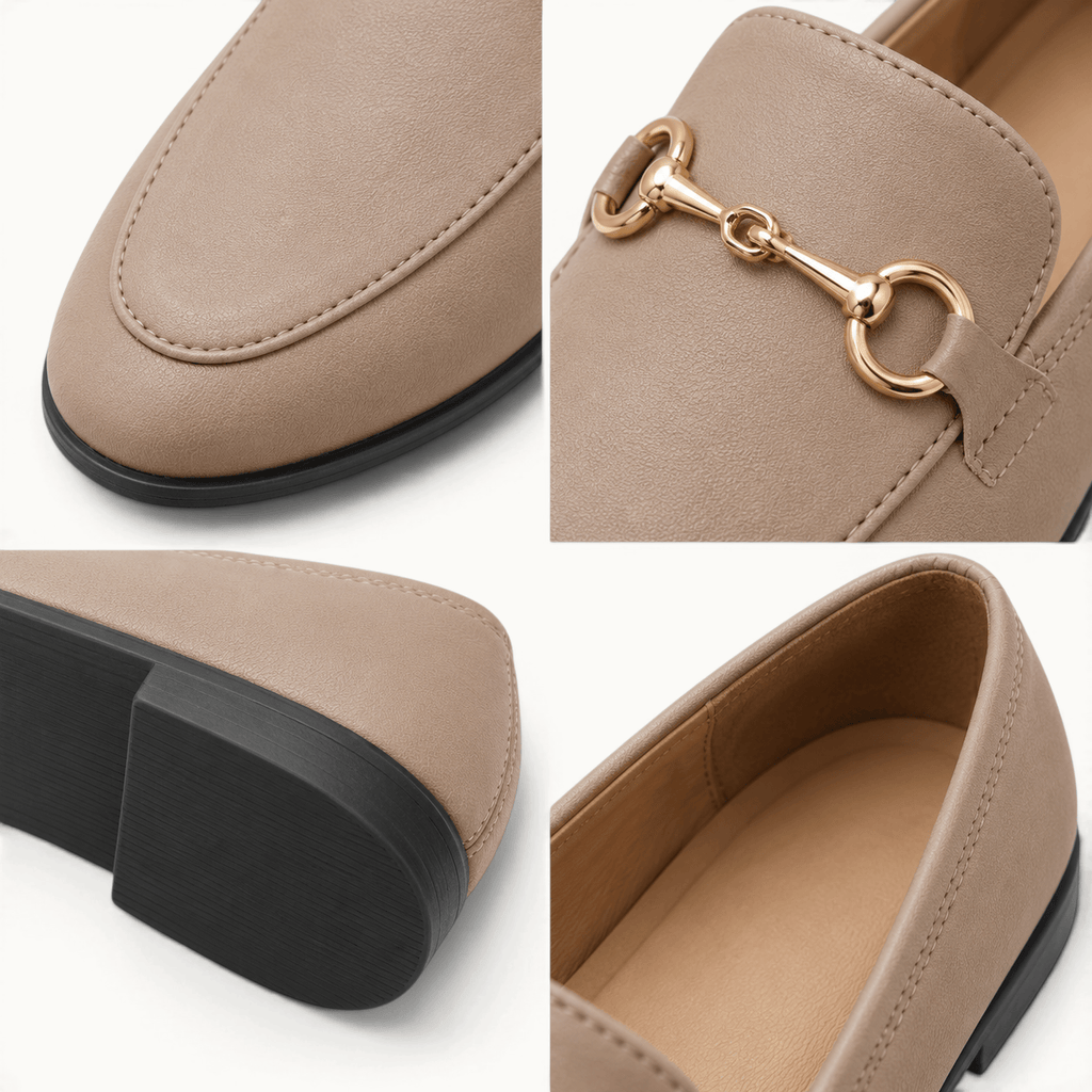 montelore-souliers Mocassins Plats En Microfibre À Boucle Métallique