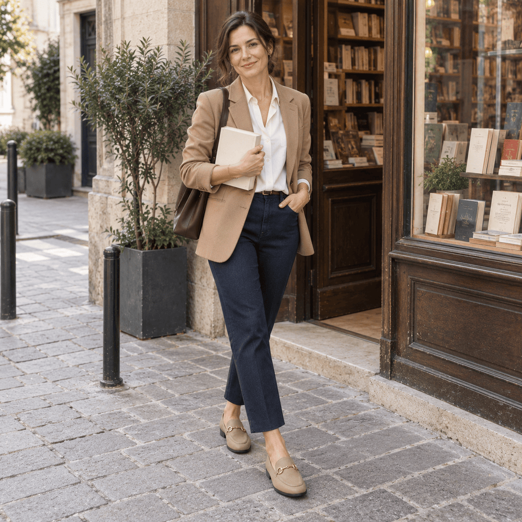 montelore-souliers Mocassins Plats En Microfibre À Boucle Métallique