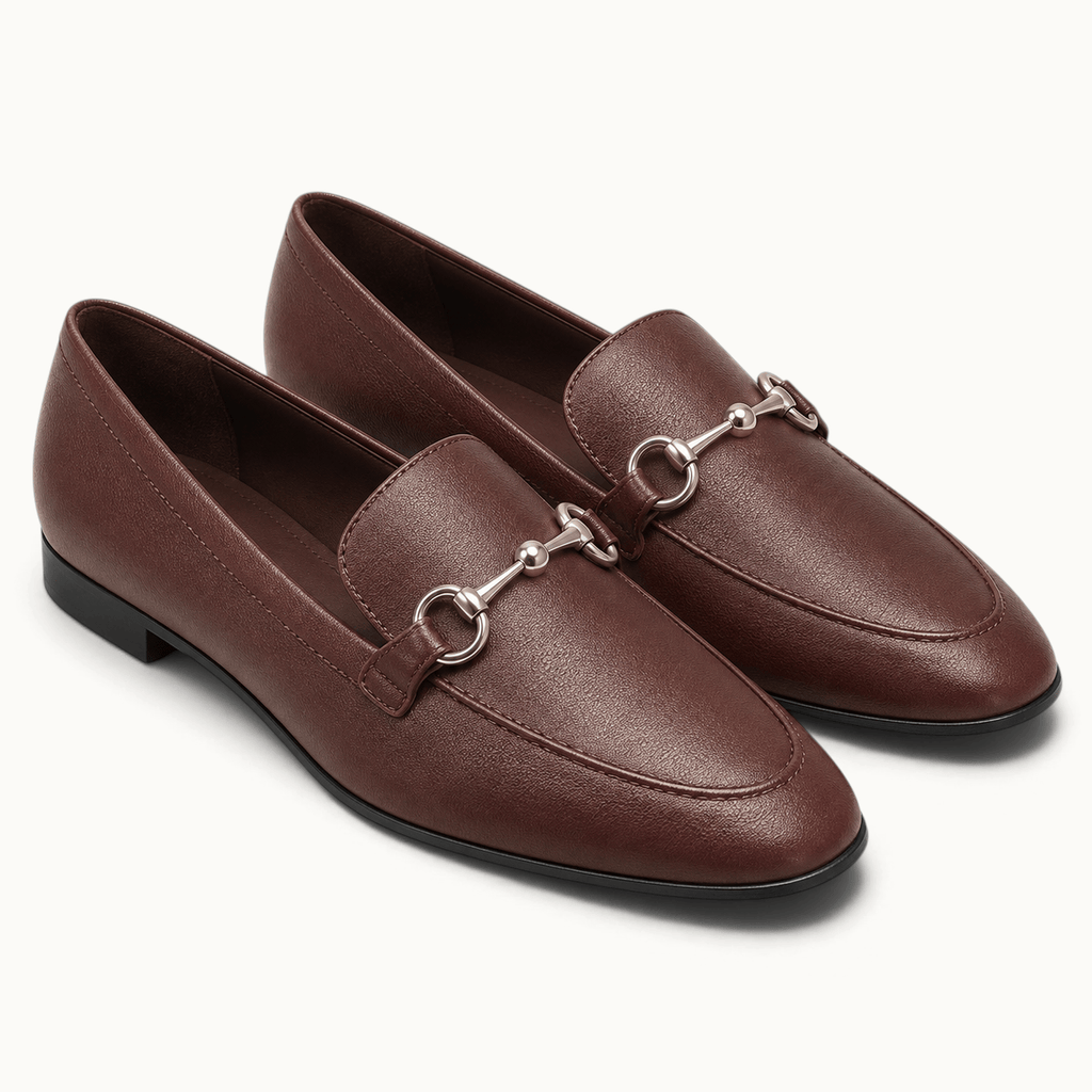 montelore-souliers Mocassins Plats En Microfibre À Boucle Métallique