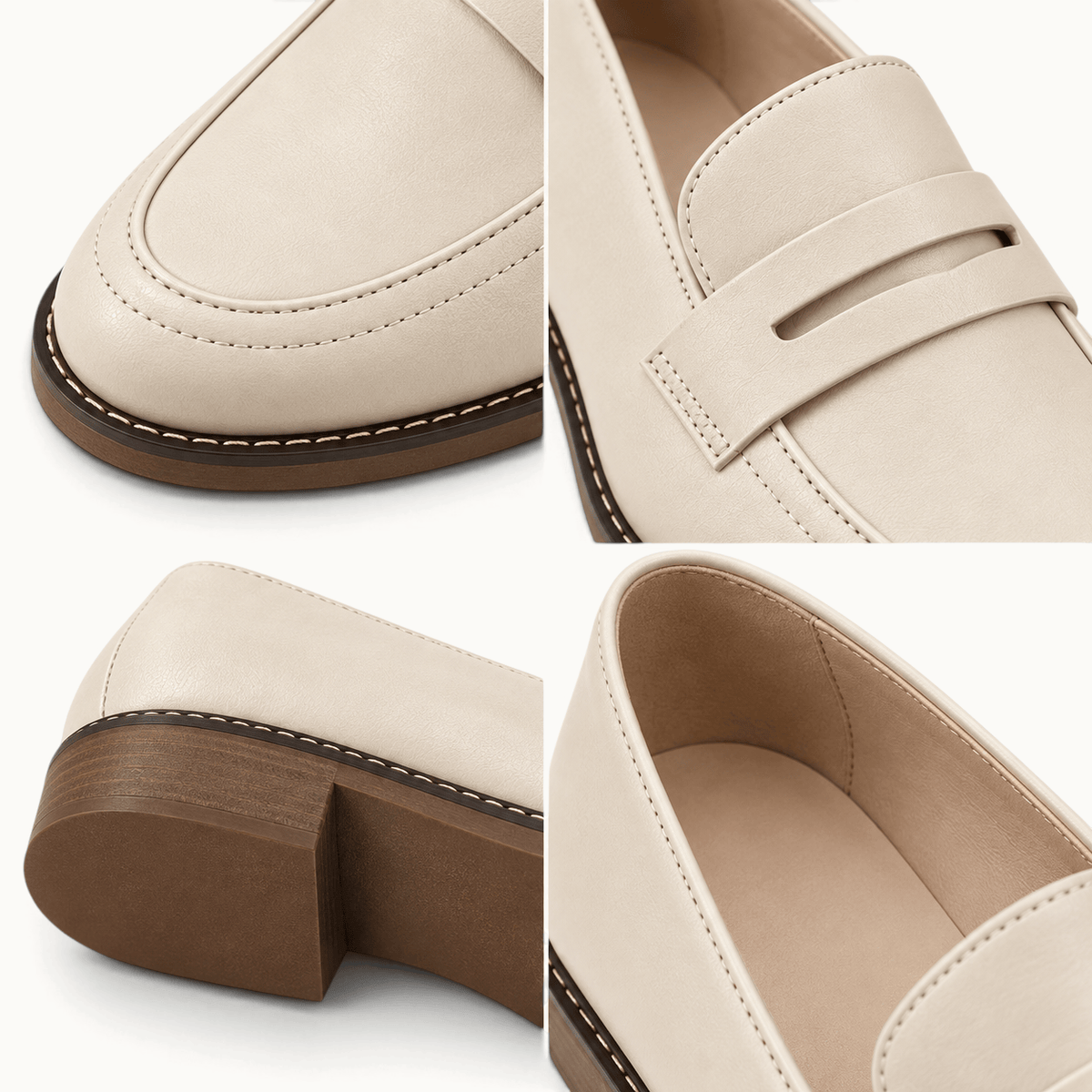 montelore-souliers Mocassins Polyuréthane Plateforme Talon Carré