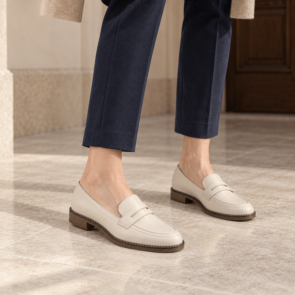 montelore-souliers Mocassins Polyuréthane Plateforme Talon Carré