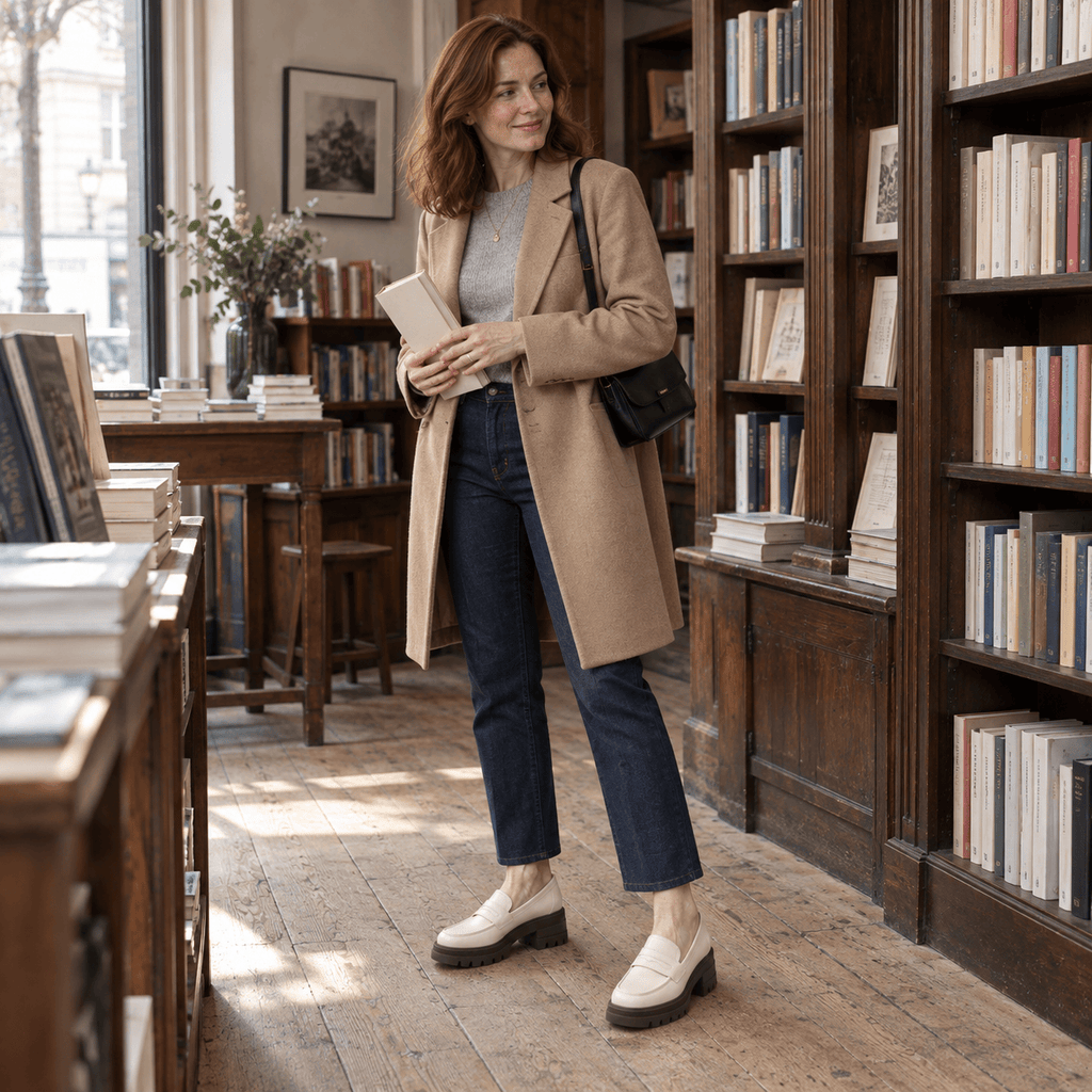 montelore-souliers Mocassins Simili-Cuir Plateforme Beige