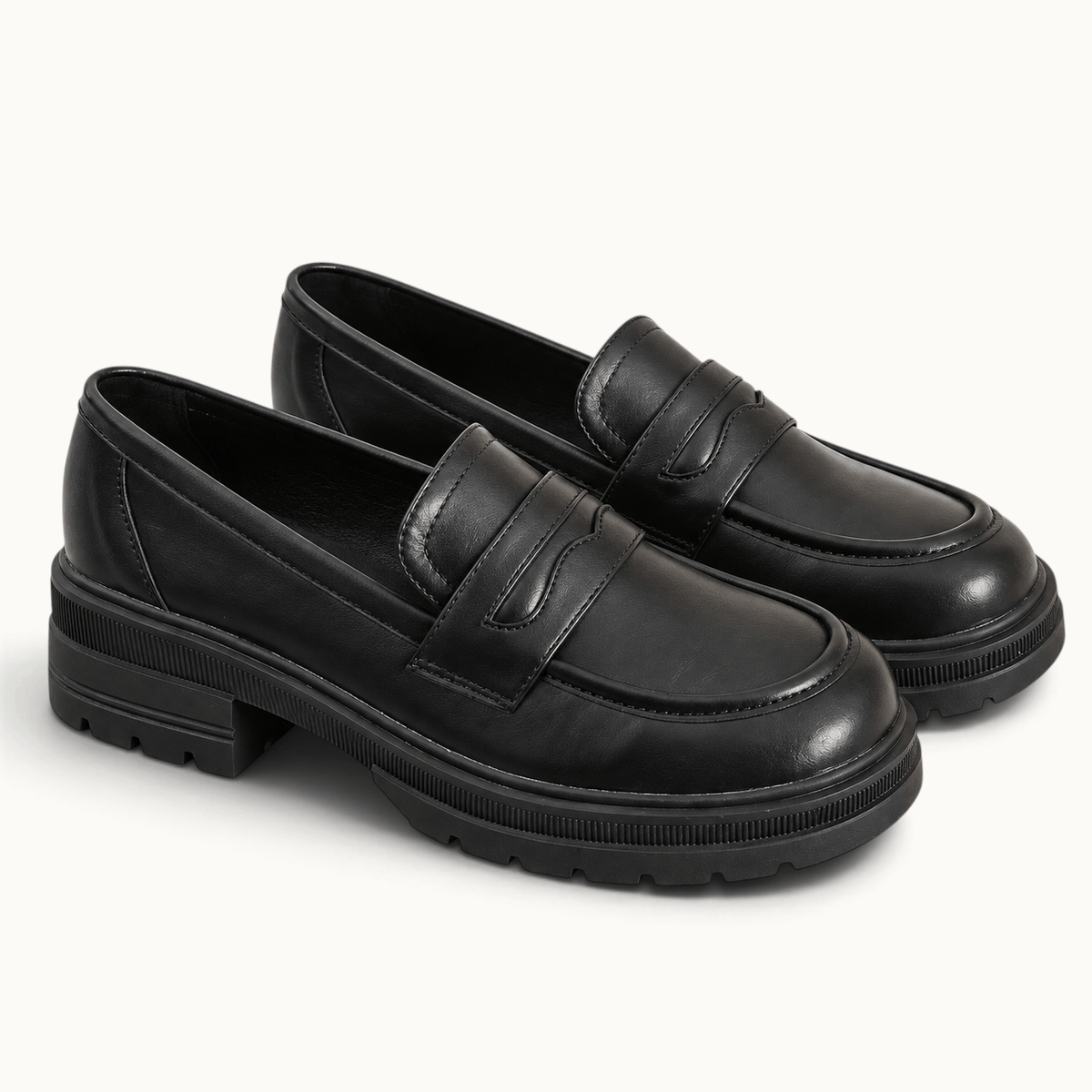 montelore-souliers Mocassins Simili-Cuir Plateforme Beige