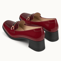 montelore-souliers Mocassins Simili-Cuir Verni Talon Bloc