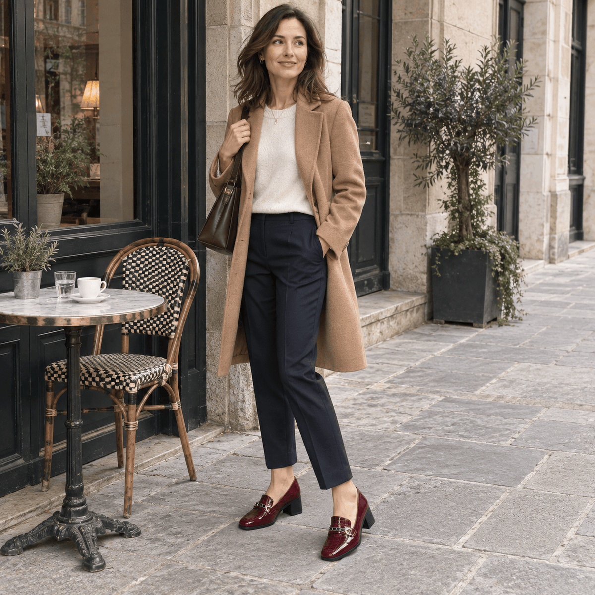 montelore-souliers Mocassins Simili-Cuir Verni Talon Bloc