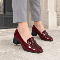 montelore-souliers Mocassins Simili-Cuir Verni Talon Bloc