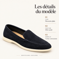 montelore-souliers Mocassins Suédine Plat