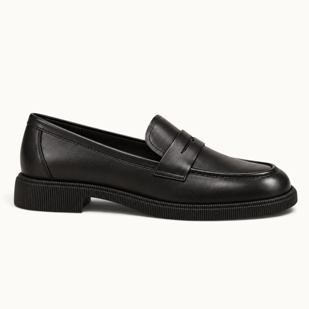 montelore-souliers Mocassins Verni Noirs