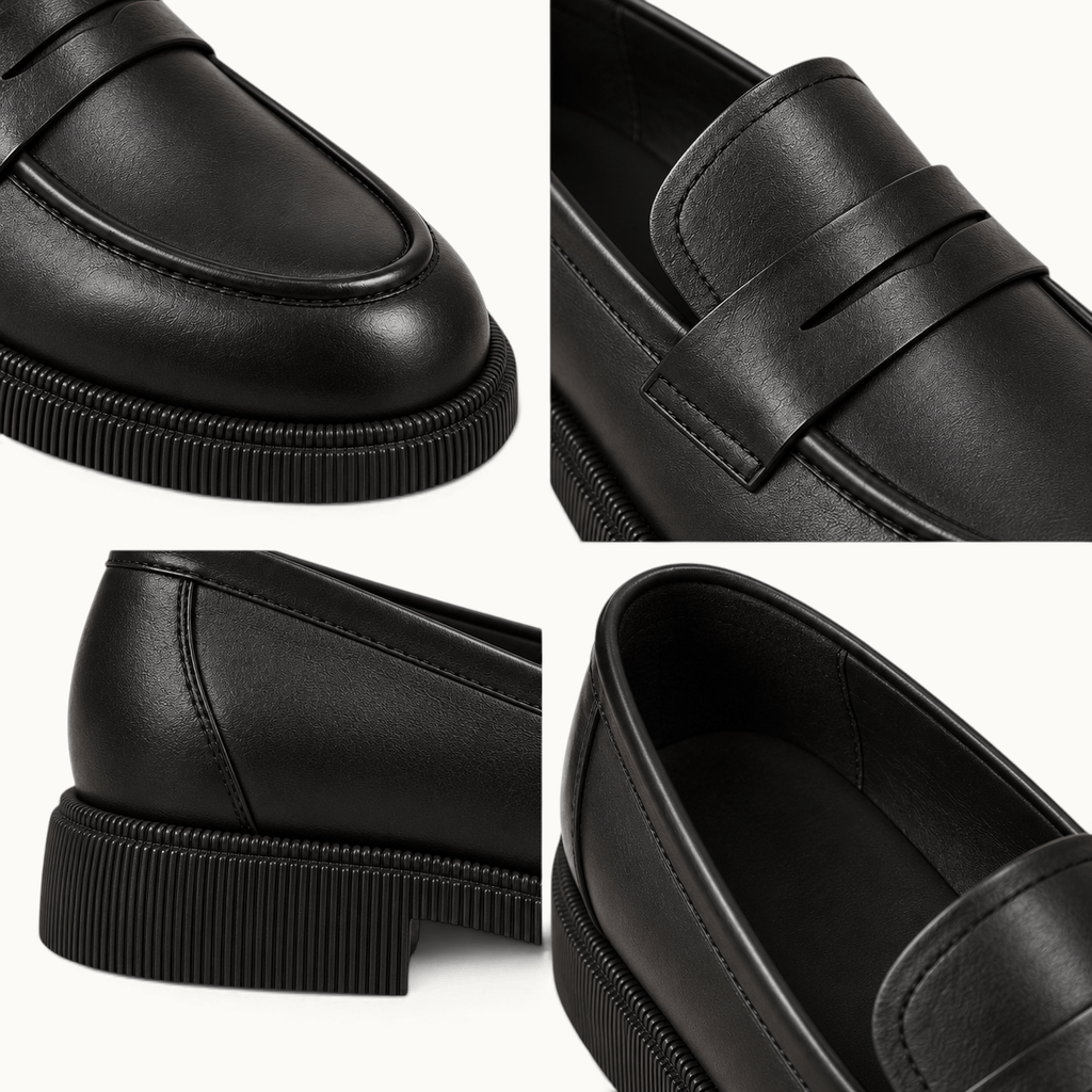 montelore-souliers Mocassins Verni Noirs