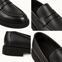 montelore-souliers Mocassins Verni Noirs